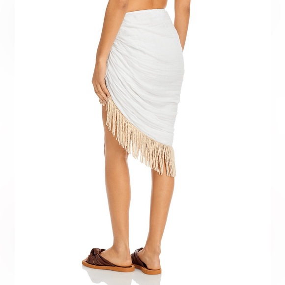 JUST BEE QUEEN Celia Asymmetrical White Skirt Size Medium. NWT - Picture 3 of 4